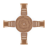 Teak Set 120cm Spiral Folding Table with 4 Folding Chairs Teak Set 120cm Spiral Folding Table with 4 Folding Chairs