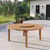 Teak Set 180cm Maximus Round Table 4cm Top (8 Henley Stacking Chairs) Cushions Included: Minimalist Round Outdoor Dining Set Teak Set 180cm Maximus Round Table 4cm Top (8 Henley Stacking Chairs) Cushions Included: Minimalist Round Outdoor Dining Set