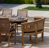 Teak 180-240cm Oval Extending Table 4cm Top (6 Oxford Stacking Chairs 2 San Francisco Benches) Cushions included – Timeless Teak Outdoor Dining Set Teak 180-240cm Oval Extending Table 4cm Top (6 Oxford Stacking Chairs 2 San Francisco Benches) Cushions included – Timeless Teak Outdoor Dining Set