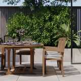 Teak 180-240cm Oval Extending Table 4cm Top (6 Henley Stacking Chairs 2 San Francisco Chairs) Cushions included. Teak 180-240cm Oval Extending Table 4cm Top (6 Henley Stacking Chairs 2 San Francisco Chairs) Cushions included.