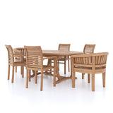 Teak Set 2m Sunshine Oval table 4cm Top (with 4 Oxford Stacking Chairs, 2 San Francisco Chairs) Cushions included. Teak Set 2m Sunshine Oval table 4cm Top (with 4 Oxford Stacking Chairs, 2 San Francisco Chairs) Cushions included.