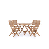 Teak Set 120cm Sunshine Folding Table (4 Folding Chairs) Cushions included. Teak Set 120cm Sunshine Folding Table (4 Folding Chairs) Cushions included.