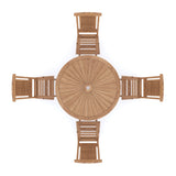 Teak Set 120cm Sunshine Folding Table (4 Folding Chairs) Cushions included. Teak Set 120cm Sunshine Folding Table (4 Folding Chairs) Cushions included.