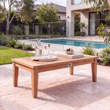 Santorini Table - Premium Teak Lounge Table – Australian outdoor lifestyle setting Santorini Table - Premium Teak Lounge Table – Australian outdoor lifestyle setting