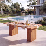 Belgravia Dining Table - Timeless Teak Outdoor Dining Table – Australian outdoor lifestyle setting Belgravia Dining Table - Timeless Teak Outdoor Dining Table – Australian outdoor lifestyle setting