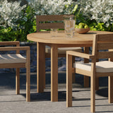 Teak Set 120cm Maximus Round Fixed Table, 4cm Top (4 x Marlow Stacking Chairs) Cushions included. Teak Set 120cm Maximus Round Fixed Table, 4cm Top (4 x Marlow Stacking Chairs) Cushions included.