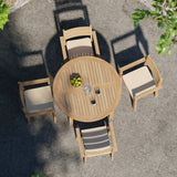 Teak Set 120cm Maximus Round Fixed Table, 4cm Top (4 x Marlow Stacking Chairs) Cushions included. Teak Set 120cm Maximus Round Fixed Table, 4cm Top (4 x Marlow Stacking Chairs) Cushions included.