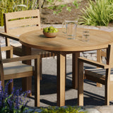 Teak Set 120cm Maximus Round Fixed Table, 4cm Top (4 x Marlow Stacking Chairs) Cushions included. Teak Set 120cm Maximus Round Fixed Table, 4cm Top (4 x Marlow Stacking Chairs) Cushions included.