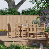Teak Set 90cm Square Table with 4 Warwick Chairs (Cushions Included) Teak Set 90cm Square Table with 4 Warwick Chairs (Cushions Included)