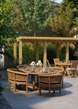 Teak Set Oval 180-240cm Extending Table 4cm Top (2 San Francisco Chairs 2 Benches) Cushions included – Contemporary Teak Garden Dining Set Teak Set Oval 180-240cm Extending Table 4cm Top (2 San Francisco Chairs 2 Benches) Cushions included – Contemporary Teak Garden Dining Set