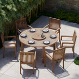 Luxor 150cm Round Table 4cm Top (6 Henley Stacking Chairs) Cushions included. Luxor 150cm Round Table 4cm Top (6 Henley Stacking Chairs) Cushions included.