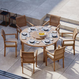 Luxor 150cm Round Table 4cm Top (6 Oxford Stacking Chairs) Cushions included. Luxor 150cm Round Table 4cm Top (6 Oxford Stacking Chairs) Cushions included.