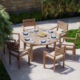Luxor 150cm Round Table 4cm Top (6 Marlow Stacking Chairs) Cushions included. Luxor 150cm Round Table 4cm Top (6 Marlow Stacking Chairs) Cushions included.