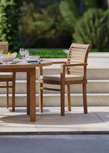 Luxor 150cm Round Table 4cm Top (6 Oxford Stacking Chairs) Cushions included. Luxor 150cm Round Table 4cm Top (6 Oxford Stacking Chairs) Cushions included.