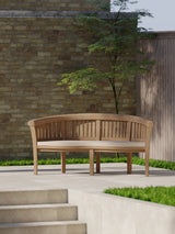 Teak Garden Furniture San Francisco Bench Cushion included. Teak Garden Furniture San Francisco Bench Cushion included.