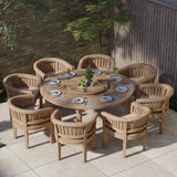 Teak Set 180cm Maximus Round Table 4cm Top (8 San Francisco Chairs) Cushions included. Teak Set 180cm Maximus Round Table 4cm Top (8 San Francisco Chairs) Cushions included.