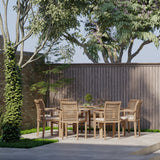 Teak Set 180cm Maximus Round Table 4cm Top (8 Oxford Stacking Chairs) Cushions included. Teak Set 180cm Maximus Round Table 4cm Top (8 Oxford Stacking Chairs) Cushions included.