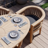 Teak Set 2m Sunshine Table 4cm Top (2 San Francisco Chairs & 2 Benches) – Premium Teak Outdoor Dining Set Teak Set 2m Sunshine Table 4cm Top (2 San Francisco Chairs & 2 Benches) – Premium Teak Outdoor Dining Set
