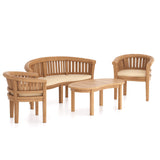 Teak San Francisco Bench Set (1 x Bench, 2 x Chair, 1 x Coffee Table) Free Cushions. Teak San Francisco Bench Set (1 x Bench, 2 x Chair, 1 x Coffee Table) Free Cushions.