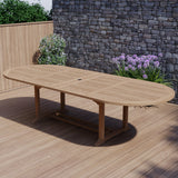 Teak Garden Furniture 2-3m Oval Extending Table, 4cm Top. Teak Garden Furniture 2-3m Oval Extending Table, 4cm Top.