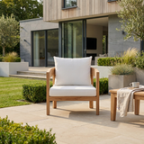 Santorini Chair - Premium Teak Garden Lounge Chair Santorini Chair - Premium Teak Garden Lounge Chair