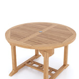 Teak Round To Oval 120-170cm Extending Table 4cm Top (4 folding Hampton Chairs) cushions included. Teak Round To Oval 120-170cm Extending Table 4cm Top (4 folding Hampton Chairs) cushions included.