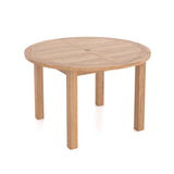 Teak Set 120cm Maximus Round Fixed Table, 4cm Top (4 x Oxford Stacking Chairs) Cushions included. Teak Set 120cm Maximus Round Fixed Table, 4cm Top (4 x Oxford Stacking Chairs) Cushions included.