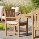Teak Round to Oval 120–170cm Extending Table, 4cm Top with 6 Warwick Chairs, Free Cushions: Minimalist Dining Set with Premium Construction Teak Round to Oval 120–170cm Extending Table, 4cm Top with 6 Warwick Chairs, Free Cushions: Minimalist Dining Set with Premium Construction