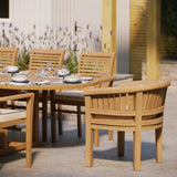 Teak 200-300cm Oval Extending Table 4cm Top (8 Oxford Stacking Chairs 2 San Francisco Chairs) Free Cushions. Teak 200-300cm Oval Extending Table 4cm Top (8 Oxford Stacking Chairs 2 San Francisco Chairs) Free Cushions.