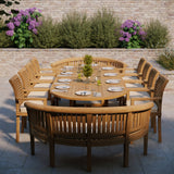 Teak Oval 2-3m Extending Table 4cm Top (8 Oxford Stacking Chairs 2 San Francisco Benches) Free Cushions. Teak Oval 2-3m Extending Table 4cm Top (8 Oxford Stacking Chairs 2 San Francisco Benches) Free Cushions.