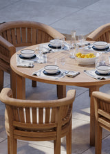 Luxor 150cm Round Table Table, 4cm Top (6 San Francisco Chairs) Cushions included. Luxor 150cm Round Table Table, 4cm Top (6 San Francisco Chairs) Cushions included.