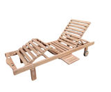 Teak Reclining Sun Lounger (Leg Lift) with Cushion (Price for 1) Teak Reclining Sun Lounger (Leg Lift) with Cushion (Price for 1)