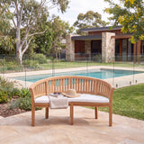 Teak Garden Furniture San Francisco Bench Cushion Included - Teak Garden Furniture Bench – Australian outdoor lifestyle setting