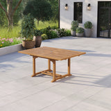 Teak Garden Furniture 120cm-170cm Square to Rectangle Extending Table – Versatile Teak Outdoor Table