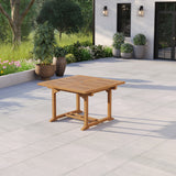 Teak Garden Furniture 120cm-170cm Square to Rectangle Extending Table – Versatile Teak Outdoor Table
