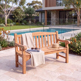 Teak Garden Furniture Harmony Bench - Contemporary Teak Garden Furniture Bench – Australian outdoor lifestyle setting