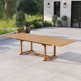 Teak Garden Furniture 2–3m Rectangle Extending Table with 4cm Top – Large Teak Outdoor Dining Table