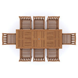 Teak 180-240cm Rectangle Extending Table 4cm Top (with 8 Warwick Chairs) Cushions included.