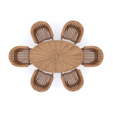 Teak Set 2m Sunshine table 4cm Top (with 6 San Francisco Chairs) Cushions included.