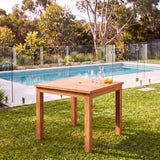 Teak Fixed Square Table 90cm - Contemporary Teak Garden Table