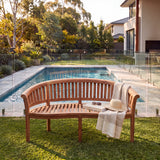 Teak Garden Furniture San Francisco Bench Cushion Included - Teak Garden Furniture Bench