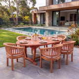 Teak Set 2m Sunshine table 4cm Top (with 6 San Francisco Chairs) Cushions included- Premium Outdoor Dining Collection – Australian outdoor lifestyle setting