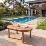 San Francisco Coffee Table - Premium Teak Garden Table – Australian outdoor lifestyle setting