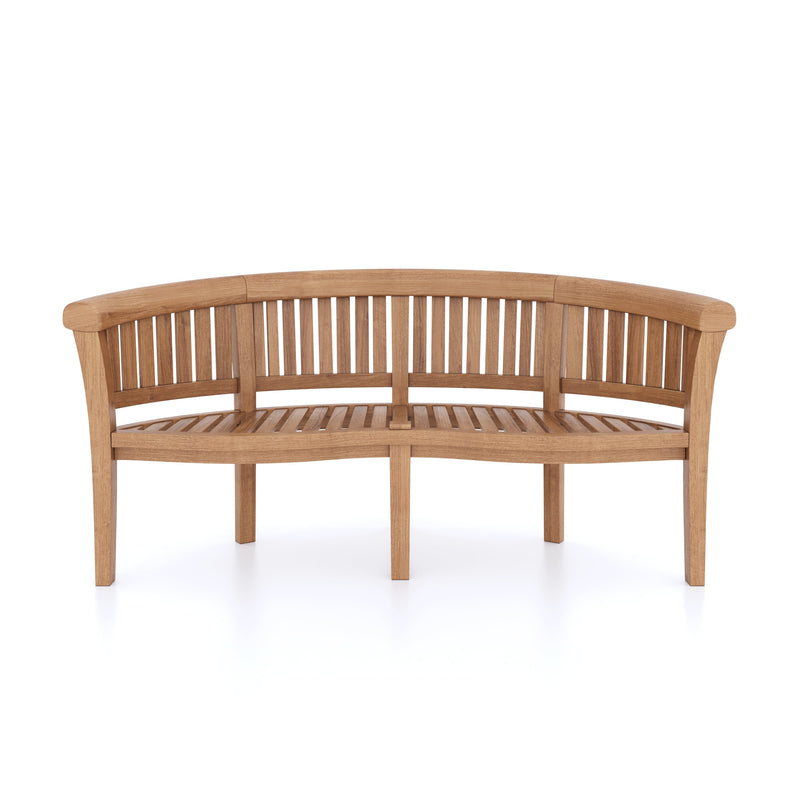 Teak Set 180cm Maximus Round Table (4 San Francisco Benches Complete Set) Cushions included.