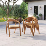 4 x Sydney Chairs with Cushions – Premium Teak Outdoor Dining & Lounge Chairs
