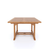 Teak Garden Furniture 120-170cm Square to Rectangle Extending Table 4cm Top.