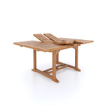 Teak Garden Furniture 120-170cm Square to Rectangle Extending Table 4cm Top.