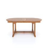 Teak Oval 180-240cm Extending Table 4cm Top (8 Hampton Chairs) Cushions included.