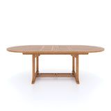 Teak Garden Furniture Oval 180-240cm Extending Table, 4cm Top.