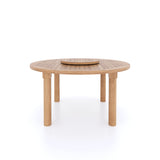 150cm Round Maximus Teak Table with 4cm Table Top